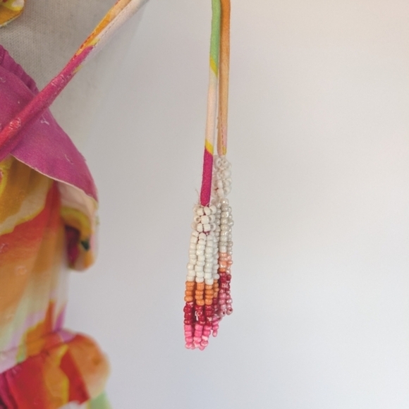 Farm Rio Floral Print Cotton Mini Dress Size Medium - Picture 4 of 12